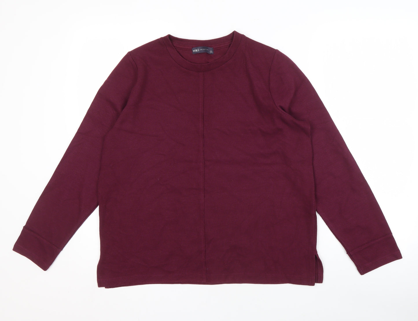 Marks and Spencer Women's Red Long Sleeve Casual T-Shirt