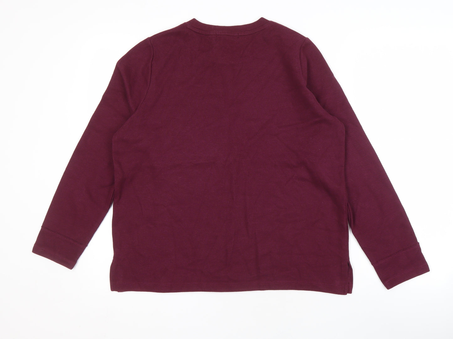 Marks and Spencer Women's Red Long Sleeve Casual T-Shirt