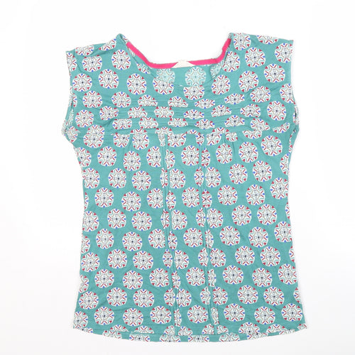 White Stuff Women's Multicoloured Geometric Blouse Size 10