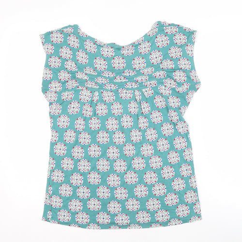 White Stuff Women's Multicoloured Geometric Blouse Size 10