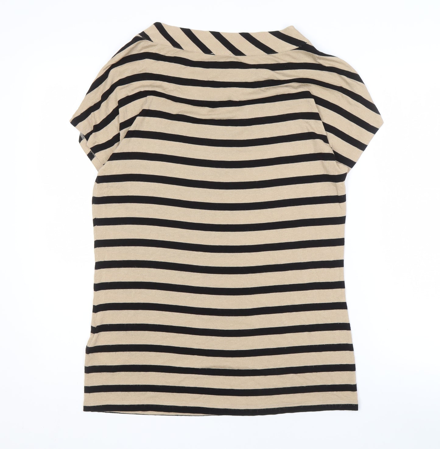Phase Eight Women's Beige Striped Bow Blouse, Size 12
