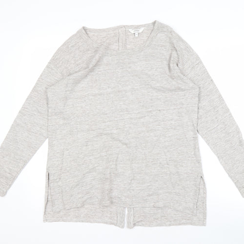 FatFace Women's Grey Button-Up Top Size 14