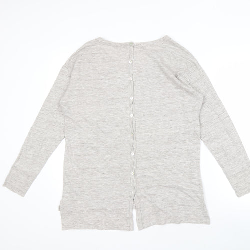 FatFace Women's Grey Button-Up Top Size 14