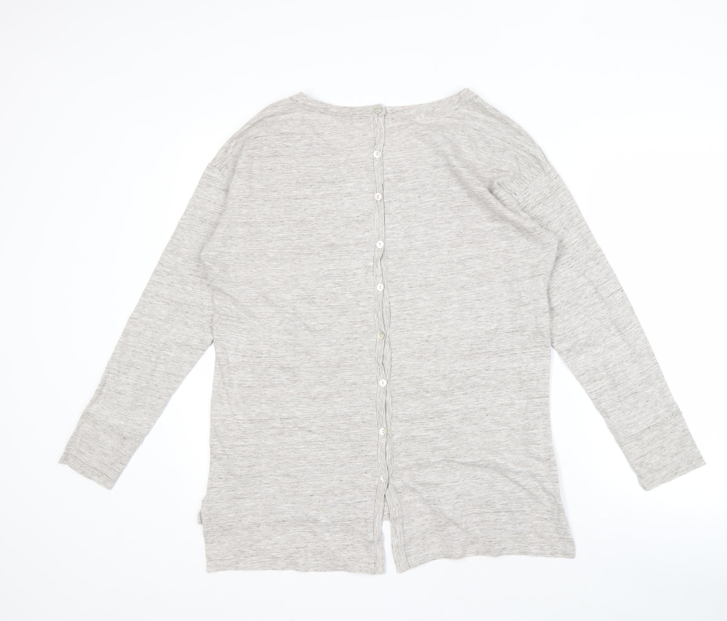 FatFace Women's Grey Button-Up Top Size 14