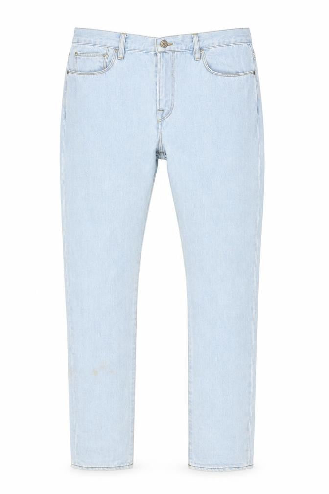 Front view of Paul Smith unisex blue straight jeans, size 36