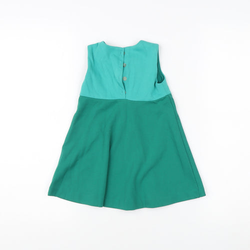 Tommy Hilfiger Girls Green A-Line Dress 2 Years Sleeveless
