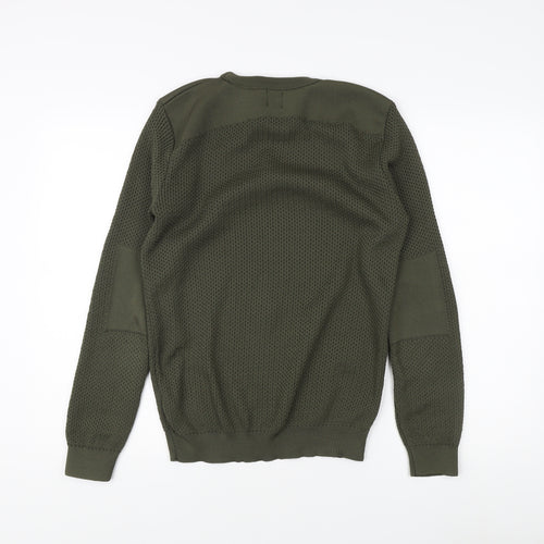 River Island Men's Green Knit Pullover Sweatshirt S