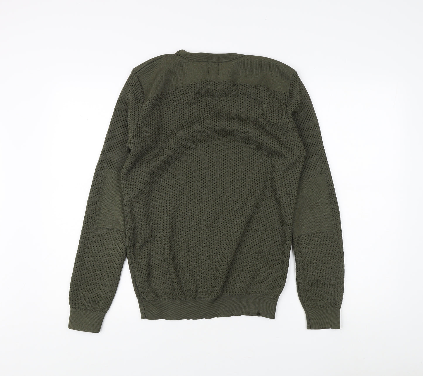 River Island Men's Green Knit Pullover Sweatshirt S