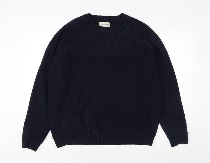 Racing Green Blue Men's Large Pullover Jumper
