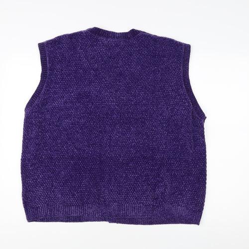 Honor Millburn Women's Purple XL Vest with Buttons