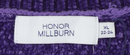 Honor Millburn Women's Purple XL Vest with Buttons