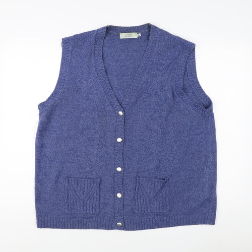 Honor Millburn Women's Purple Acrylic Vest XL