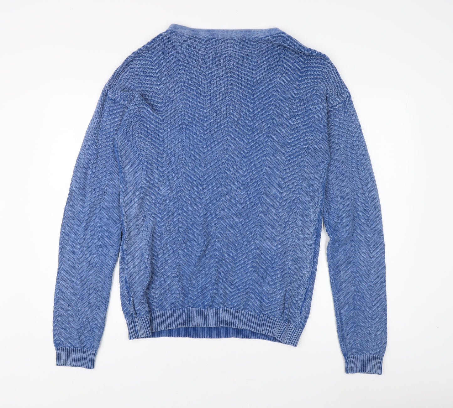 Pull & Bear Men's Blue L Pullover Jumper Round Neck
