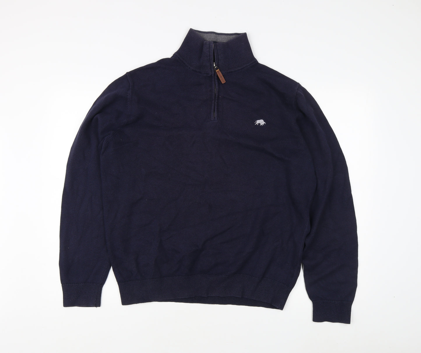 Raging Bull Men's Blue XL Knit Logo Sweatshirt