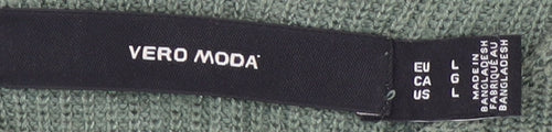 Vero Moda Women's Green Knit V-Neck Tank Top
