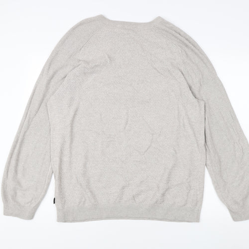 Jack & Jones Men's Grey Cotton Pullover Jumper XL