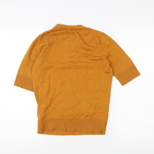 Hobbs Women’s Orange XS Jersey Knit Top, 3/4 Sleeve Casual Wear