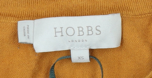 Hobbs Women’s Orange XS Jersey Knit Top, 3/4 Sleeve Casual Wear