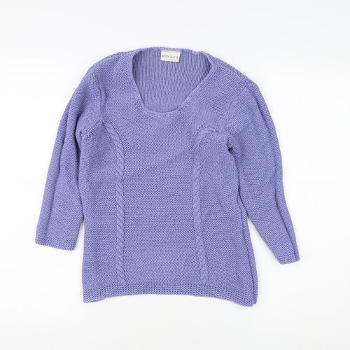 Minuet Women's Purple Cable-Knit Pullover Jumper, Size 12