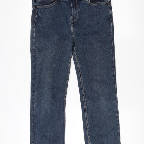 Marks and Spencer Women's Blue Straight Jeans - Size 12