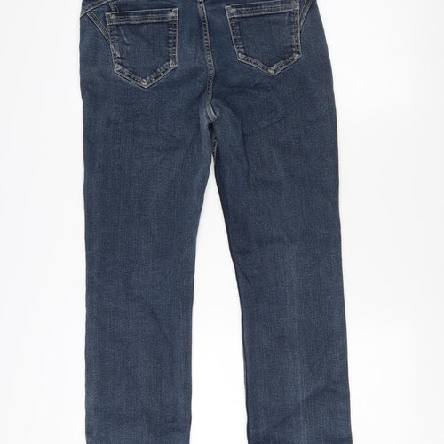 Marks and Spencer Women's Blue Straight Jeans - Size 12