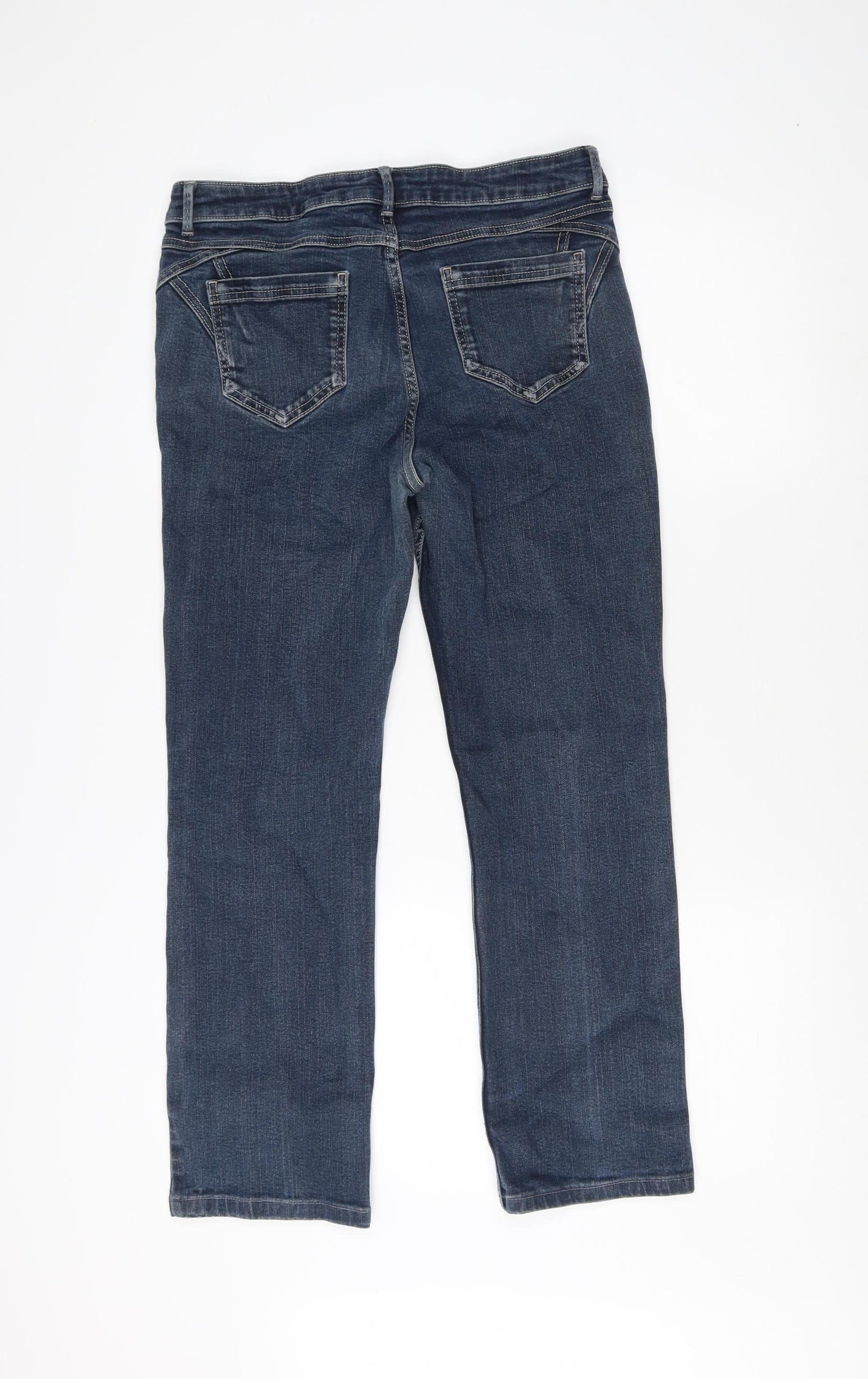 Marks and Spencer Women's Blue Straight Jeans - Size 12