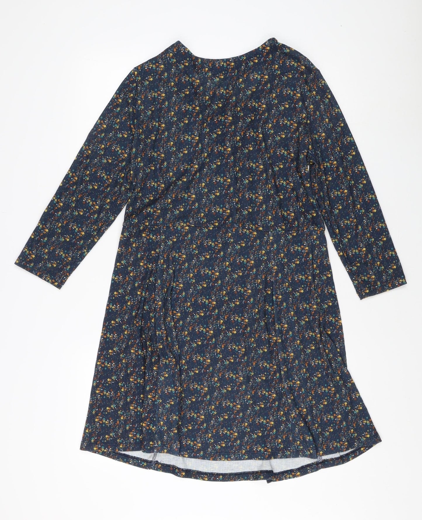 Springfield Women's Blue Floral Long Sleeve Dress