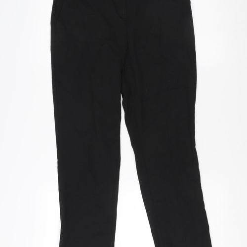 Next Women's Black Straight Trousers Size 8R - Workwear Essential