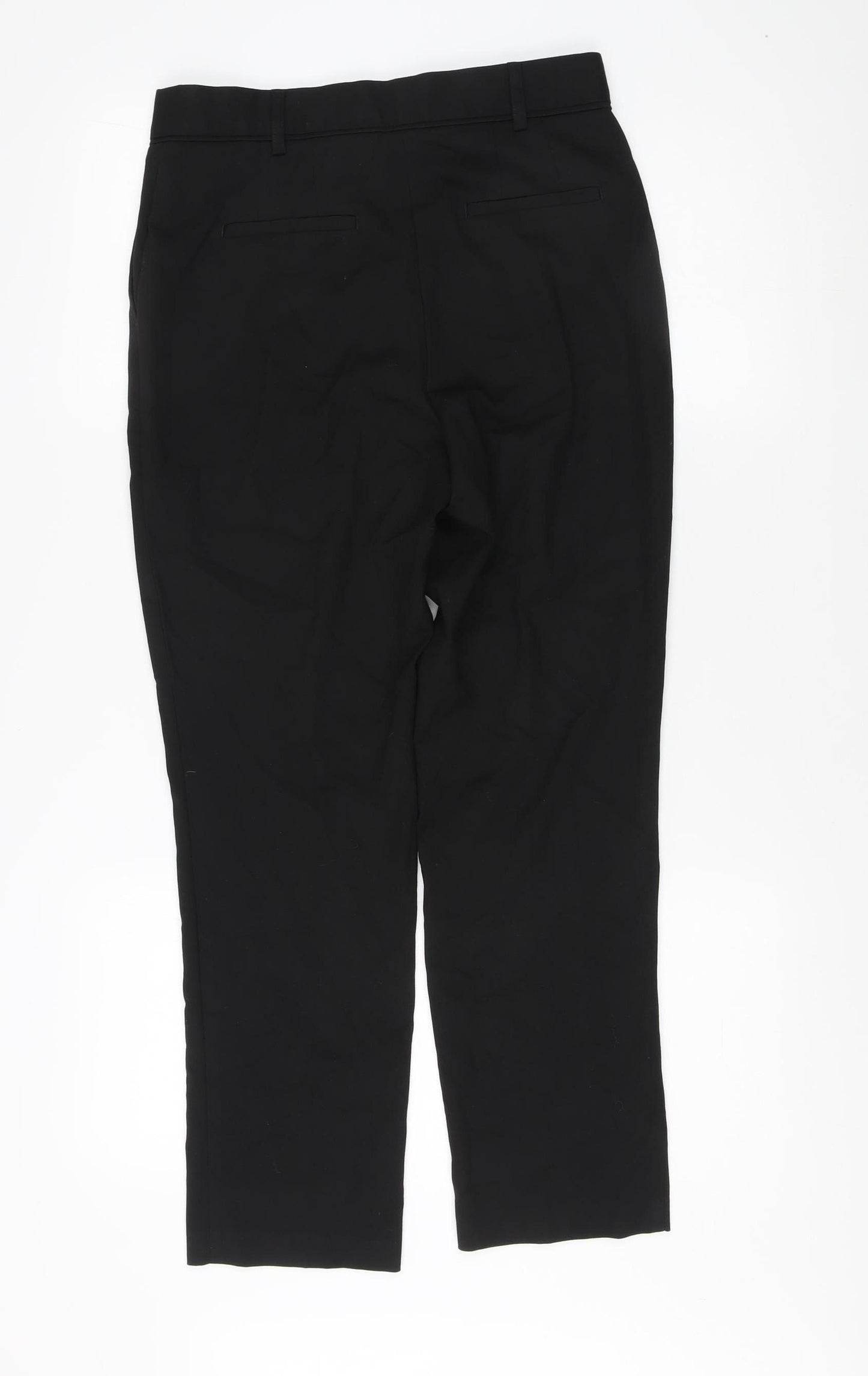 Next Women's Black Straight Trousers Size 8R - Workwear Essential