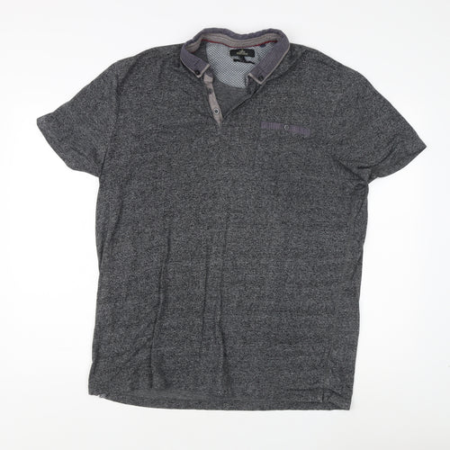 Next Men's Grey 2XL Polo Shirt, Short Sleeve Casual