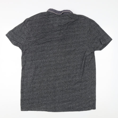 Next Men's Grey 2XL Polo Shirt, Short Sleeve Casual