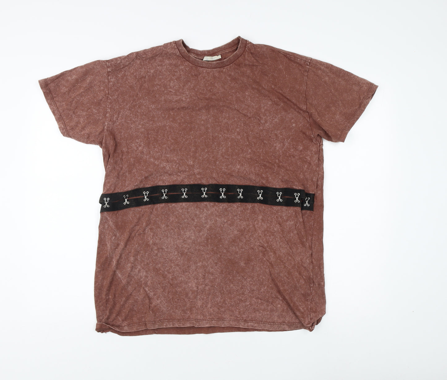 ZARA TRAFALUC Women's Brown T-Shirt Size 12