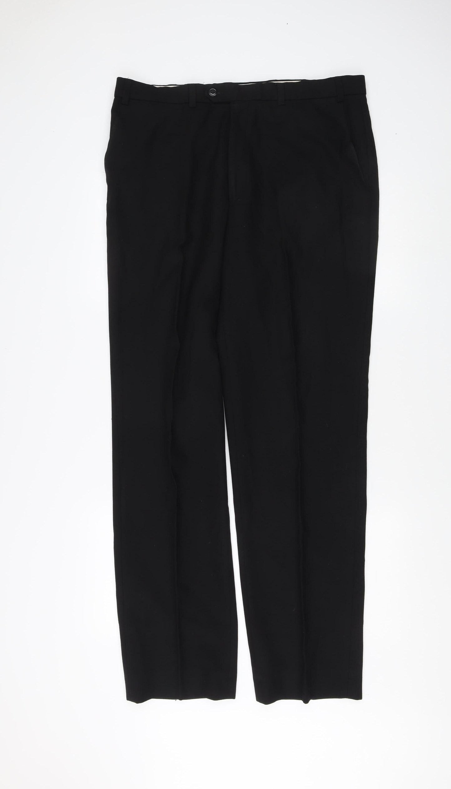 Marks and Spencer Men's Black Formal Trousers 36