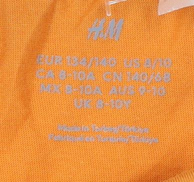 H&M Boys Orange Pikachu Pokémon Halloween T-Shirt, 9-10 Years