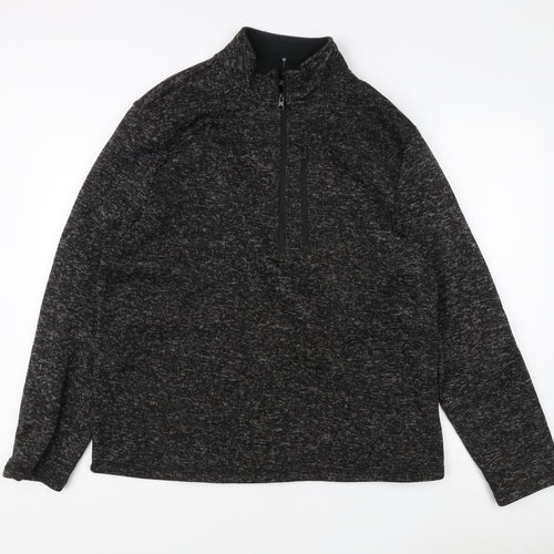 Crane Men's XL Black 1/4 Zip Sweatshirt