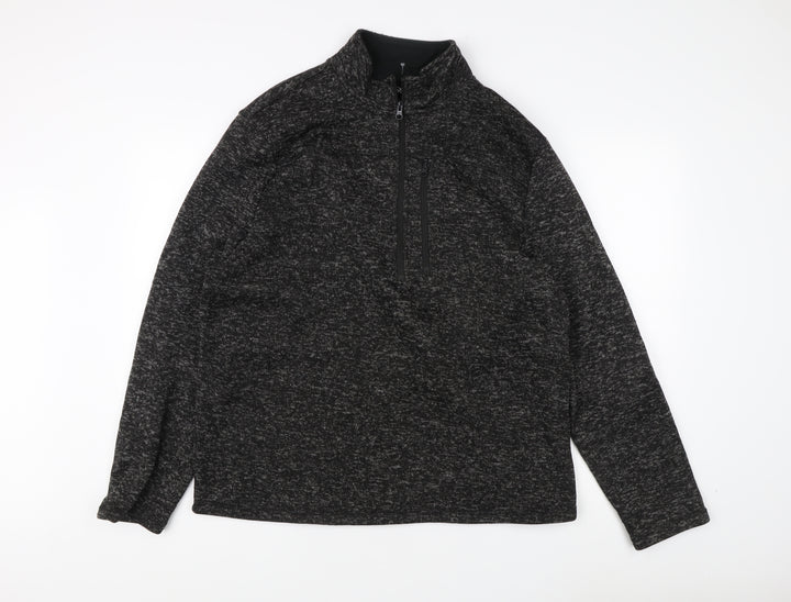 Crane Men's XL Black 1/4 Zip Sweatshirt