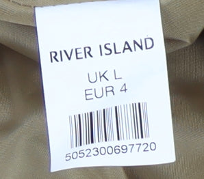 River Island Men's Beige L Hooded Windbreaker Jacket