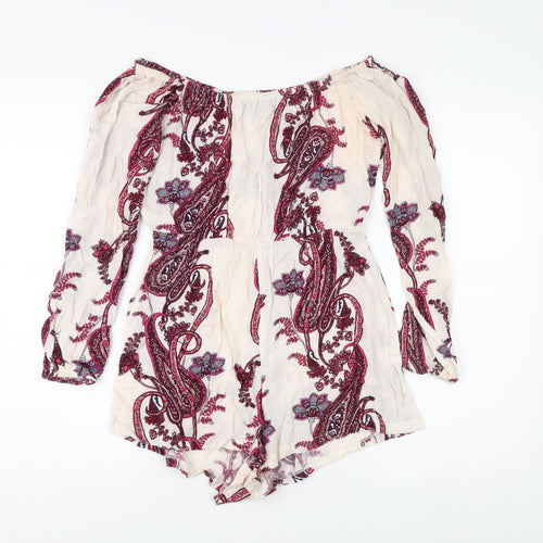 PrettyLittleThing Women's Multicoloured Paisley Playsuit