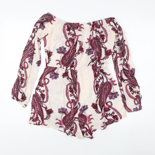 PrettyLittleThing Women's Multicoloured Paisley Playsuit
