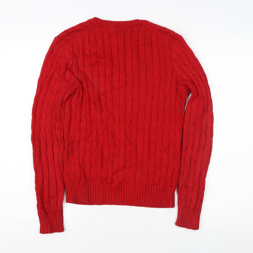 Polo Ralph Lauren Men's Red Pullover Jumper, Size S