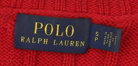 Polo Ralph Lauren Men's Red Pullover Jumper, Size S