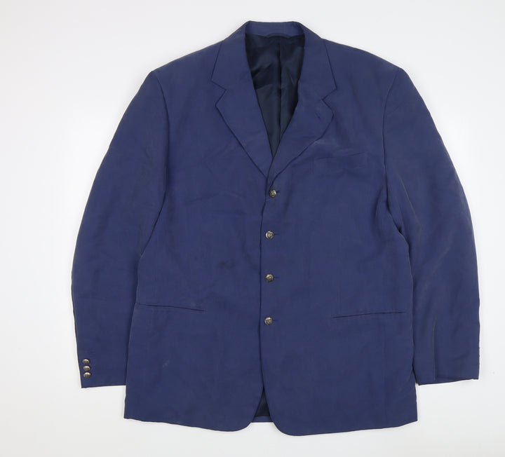 Uomo Desideri Men's Blue Blazer, Size 44, Formal Jacket