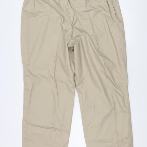 Greenwoods Men's Beige Casual Trousers Size L