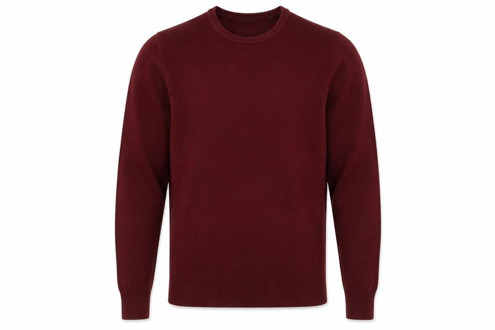 Front view of Kensington Eastside Men's Red jumper, size M