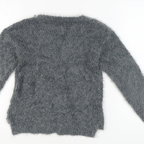 Next Girls Grey Pullover Jumper, Size 10 Years, Cozy & Stylish