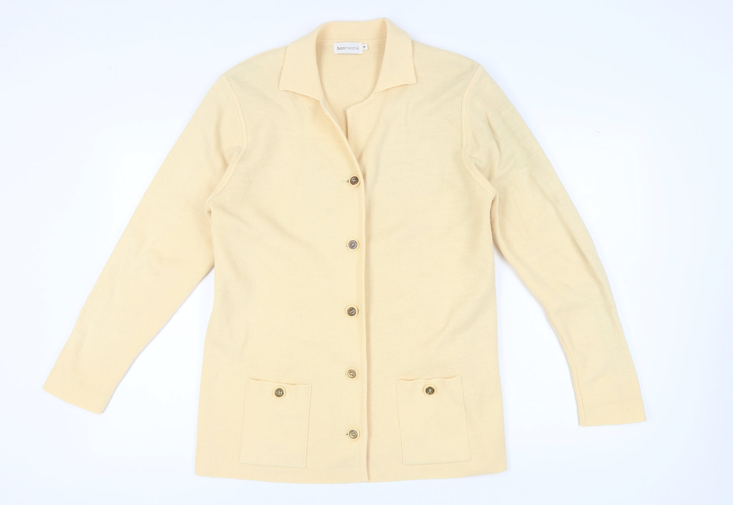 Bonmarché Women's Beige Cardigan M - Buttoned Acrylic