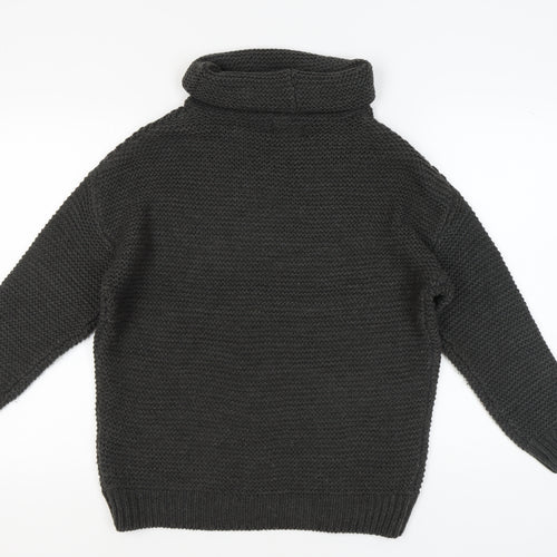 Pull & Bear Black Cowl Neck Jumper M Unisex