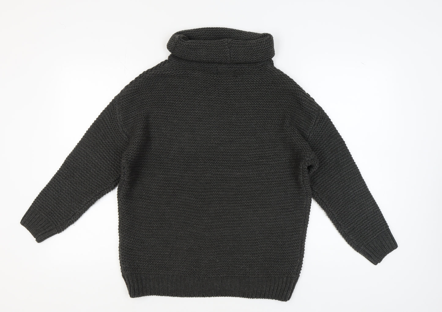 Pull & Bear Black Cowl Neck Jumper M Unisex