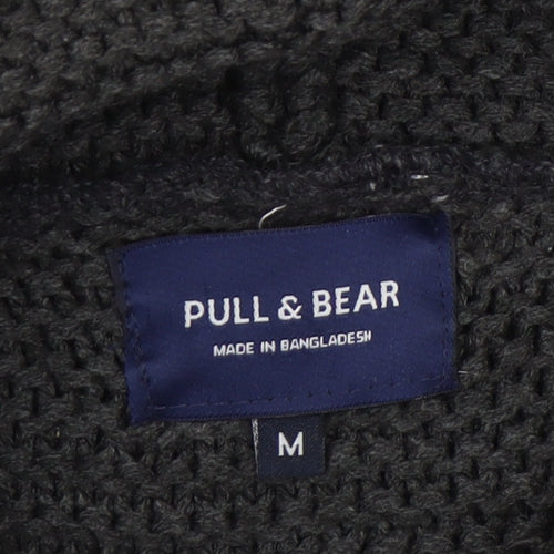 Pull & Bear Black Cowl Neck Jumper M Unisex