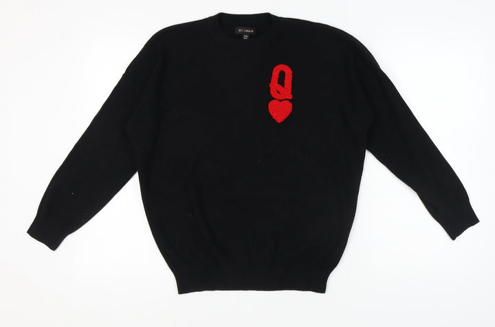QED London Women's Black Pullover Jumper M/L